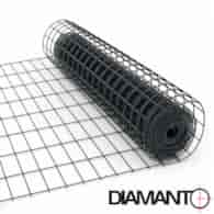 Siatka zgrzewana PCV, oczko 50x100 mm, drut 2,2 mm, 15 m x 1,2 m ANTRACYT (RAL7016) DIAMANTO