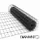 Siatka zgrzewana PCV, oczko 50x100 mm, drut 2,2 mm, 15 m x 0,8 m  CZARNA (RAL9005) DIAMANTO