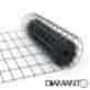 Siatka zgrzewana PCV, oczko 50x100 mm, drut 2,2 mm, 15 m x 0,6 m ANTRACYT (RAL7016) DIAMANTO
