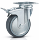 Kółko uniwersalne obrotowe z hamulcem, 100 mm guma TPR DIAMANTO