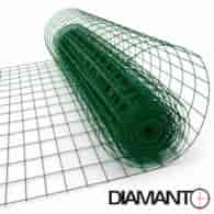 Siatka zgrzewana PCV, oczko 50x100 mm, drut 2,2 mm, 15 m x 1,2 m DIAMANTO