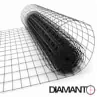 Siatka zgrzewana PCV, oczko 50x100 mm, drut 2,2 mm, 15 m x 1,5 m  CZARNA (RAL9005)  DIAMANTO