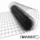 Siatka zgrzewana PCV, oczko 50x100 mm, drut 2,2 mm, 15 m x 1,5 m  CZARNA (RAL9005)  DIAMANTO