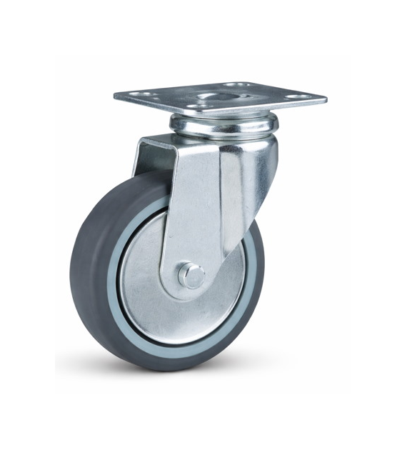 Kółko uniwersalne obrotowe, 125 mm guma TPR DIAMANTO