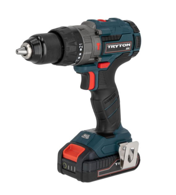 Wiertarko-wkrętarka 20V, 2X2AH, ŁAD 1H, 50NM TRYTON