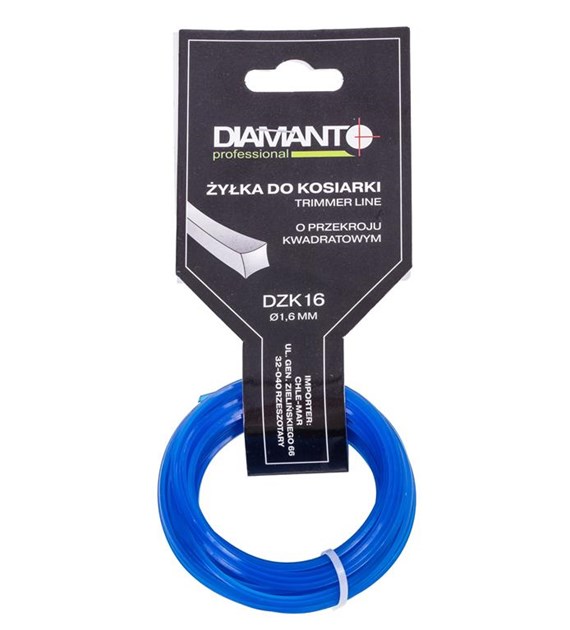 Żyłka do kosiarki kwadrat 1,6mm 15m DIAMANTO
