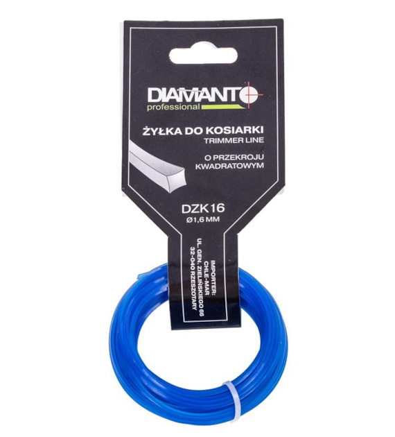 Żyłka do kosiarki kwadrat 1,6mm 15m DIAMANTO