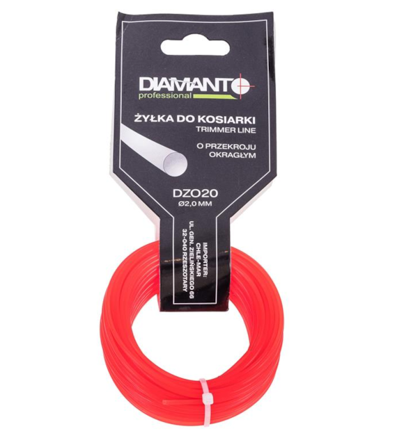 Żyłka do kosiarki okrągła 2,0mm 15m DIAMANTO
