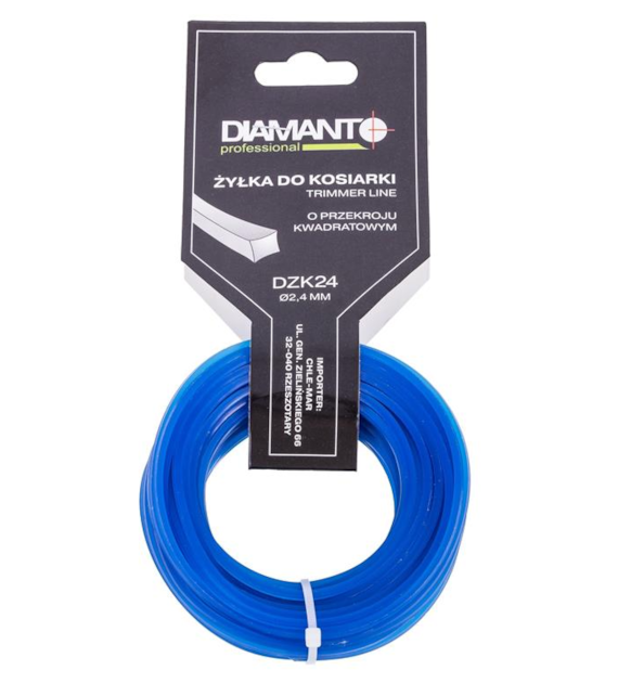Żyłka do kosiarki kwadrat 2,4mm 15m DIAMANTO
