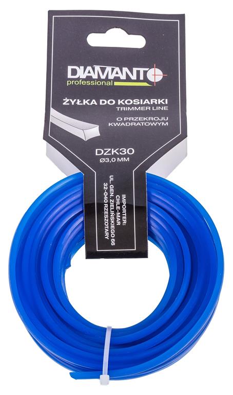 Żyłka do kosiarki kwadrat 3,0mm 15m DIAMANTO