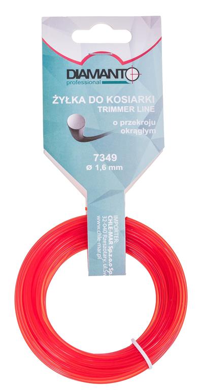 Żyłka do kosiarki okrągła 1,6mm 15m DIAMANTO
