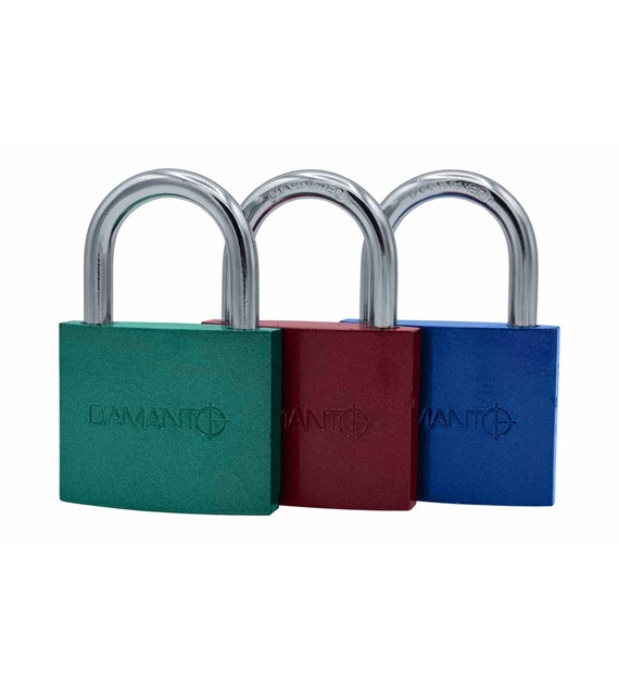 Kłódka kolorowa AB 60mm DIAMANTO