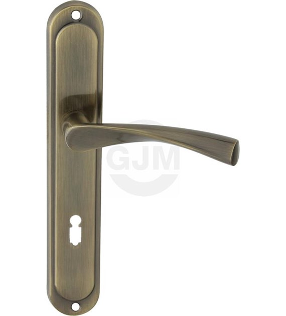 Klamka drzwiowa ROMA 72 klucz PATYNA