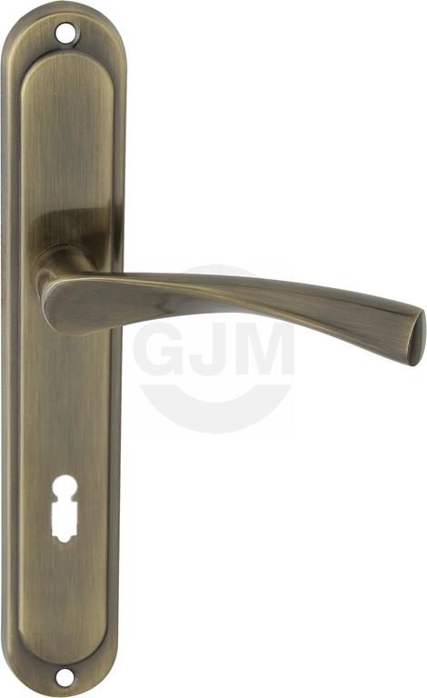 Klamka drzwiowa ROMA 72 klucz PATYNA