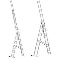 Drabina 3-elementowa aluminiowa 3x14 szczebli 150kg