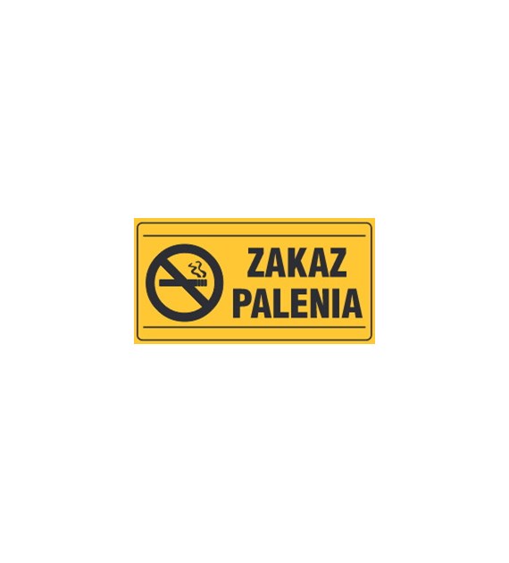 Tablica informacyjna 12x22cm ZAKAZ PALENIA