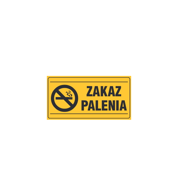 Tablica informacyjna 12x22cm ZAKAZ PALENIA