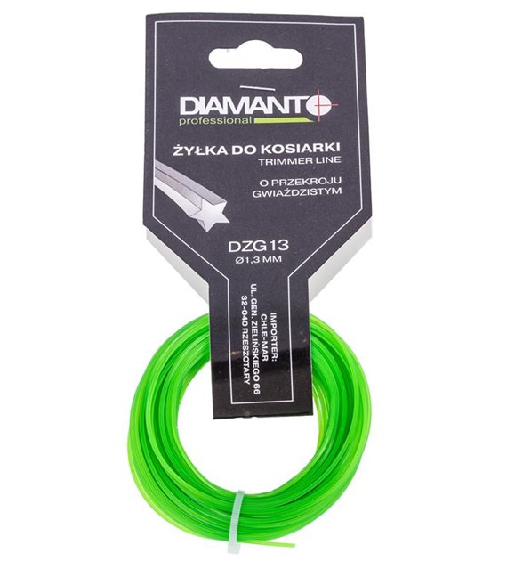Żyłka do kosiarki gwiazda 1,3mm 15m DIAMANTO