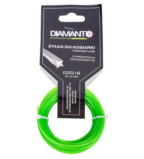 Żyłka do kosiarki gwiazda 1,6mm 15m DIAMANTO