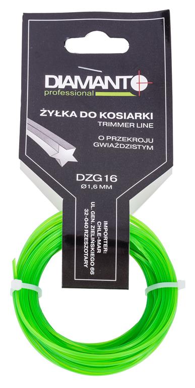 Żyłka do kosiarki gwiazda 1,6mm 15m DIAMANTO