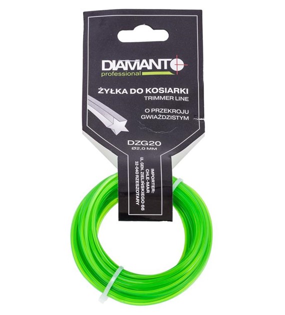 Żyłka do kosiarki gwiazda 2,0mm 15m DIAMANTO
