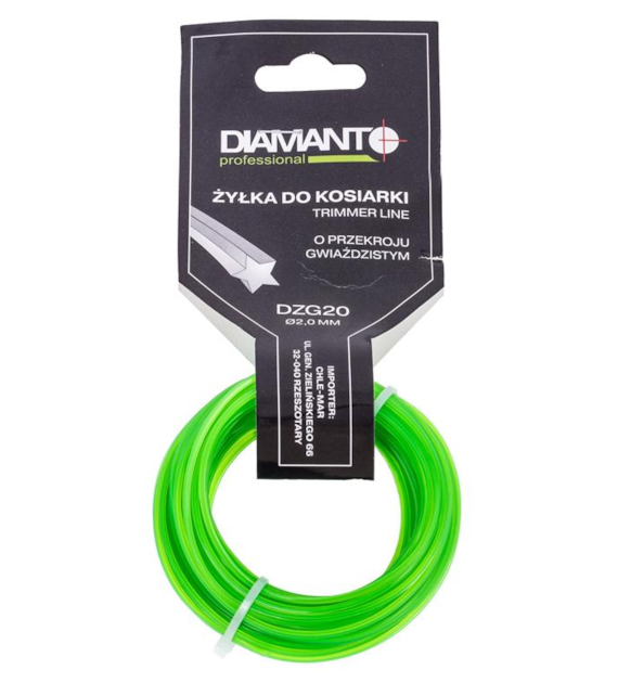 Żyłka do kosiarki gwiazda 2,0mm 15m DIAMANTO