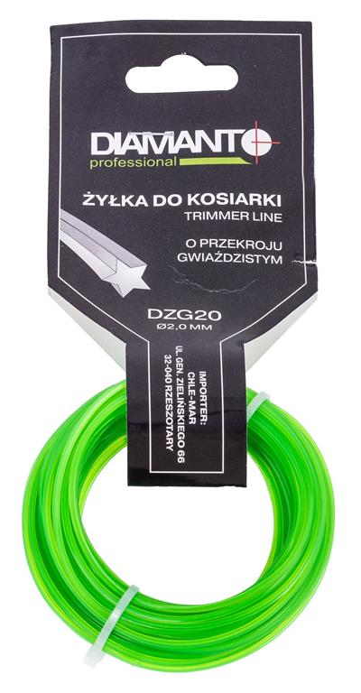 Żyłka do kosiarki gwiazda 2,0mm 15m DIAMANTO