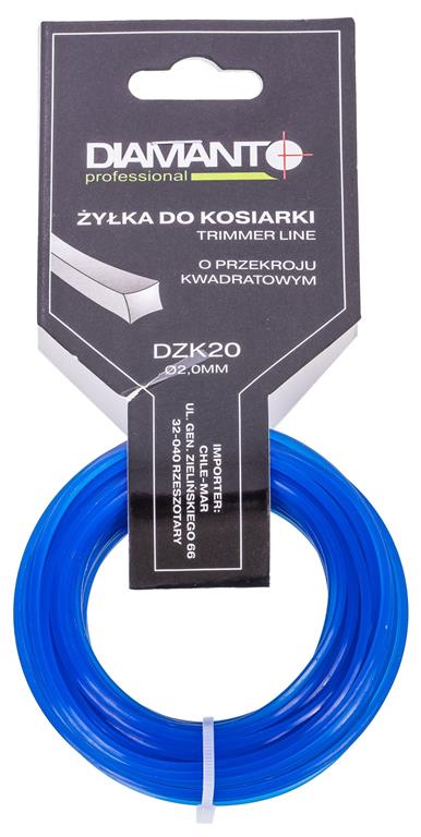 Żyłka do kosiarki kwadrat 2,0mm 15m DIAMANTO