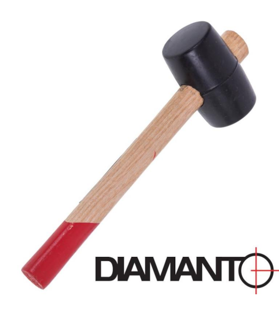 Młotek gumowy rączka drewniana 340g DIAMANTO (45x51x82mm)