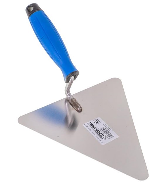 Kielnia trójkąt nierdzewna 200mm uchwyt gumowy