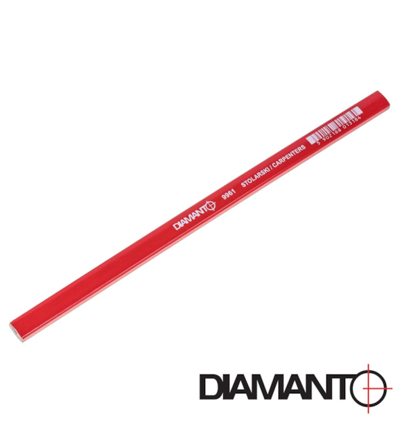 Ołówek stolarski 250mm - czerwony DIAMANTO