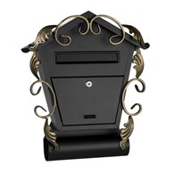 Skrzynka na listy domek duży z tubą 450x400x70mm (ozdobna)