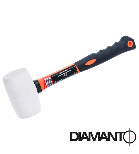 Młotek gumowy FG - biała guma 400g DIAMANTO (45x51x82mm)