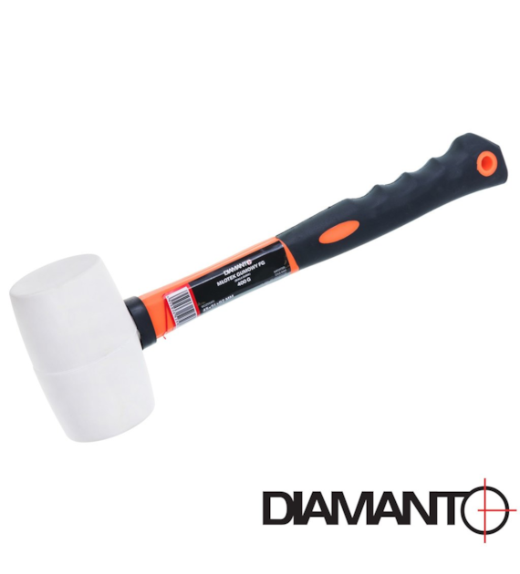 Młotek gumowy FG - biała guma 400g DIAMANTO (45x51x82mm)