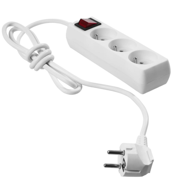 Przedłużacz elektryczny z wyłącznikiem 3G Z/U 3m (PS-370WS/3,0 ECO)