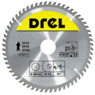 Piła tarczowa DREL CV do drewna ze spiekiem 180 x 30 mm 60T