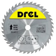 Piła tarczowa DREL CV do drewna ze spiekiem 300 x 30 mm 40T