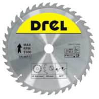 Piła tarczowa DREL CV do drewna ze spiekiem 300 x 30 mm 40T