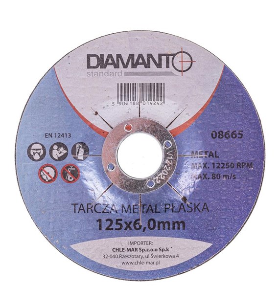 Tarcza metal szlif 125x6,0mm DIAMANTO STANDARD
