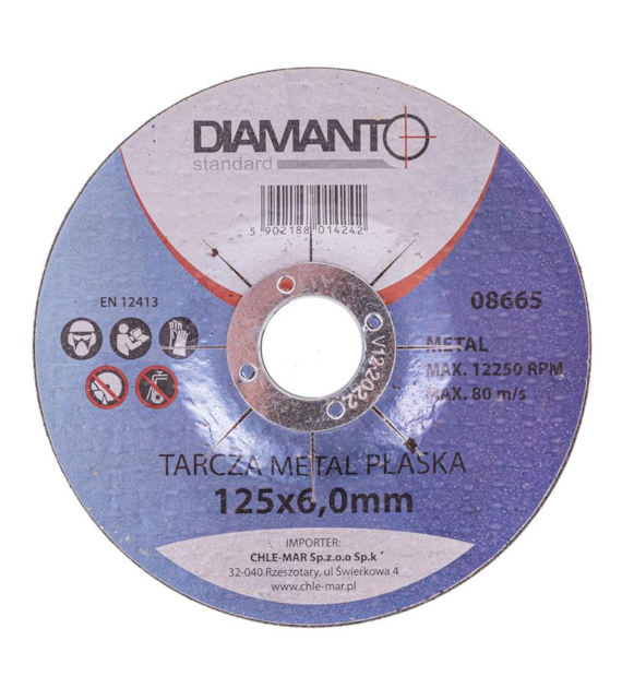 Tarcza metal szlif 125x6,0mm DIAMANTO STANDARD