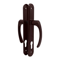 Klamka drzwiowa SEGER długi szyld 72 wkład BRĄZOWA