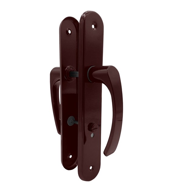 Klamka drzwiowa SEGER długi szyld 72 WC BRĄZ