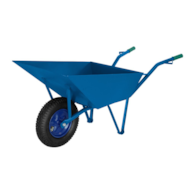 Taczki metalowe grube + koło (niebieskie)