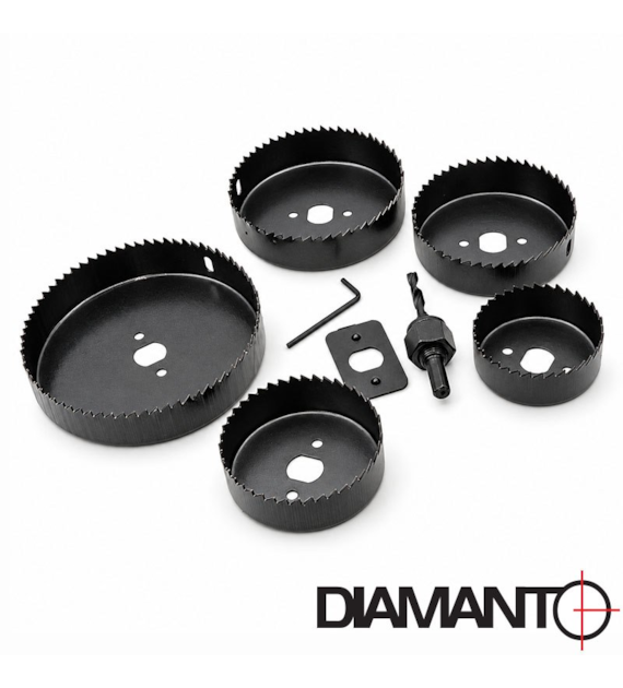 Zestaw wycinarek do otworów w drewnie 9szt 51-102mm DIAMANTO