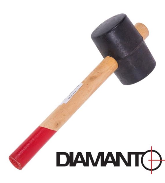 Młotek gumowy rączka drewniana 1000g DIAMANTO (73x79x123mm)