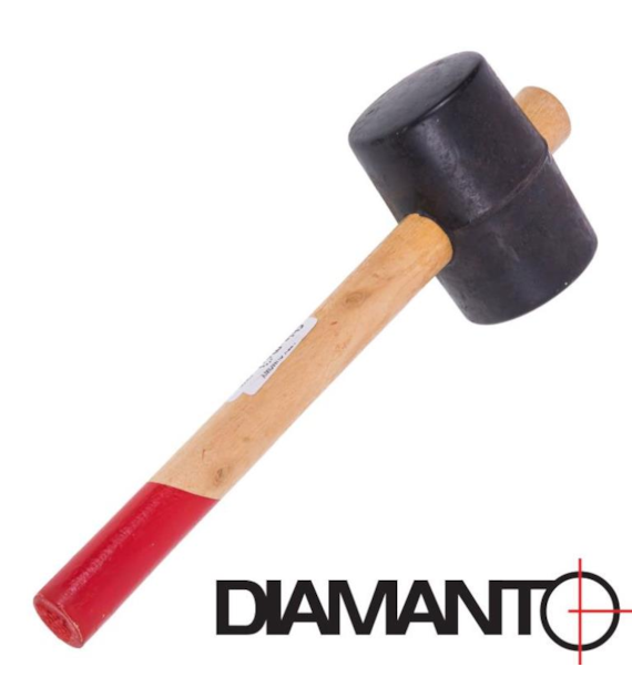 Młotek gumowy rączka drewniana 1000g DIAMANTO (73x79x123mm)