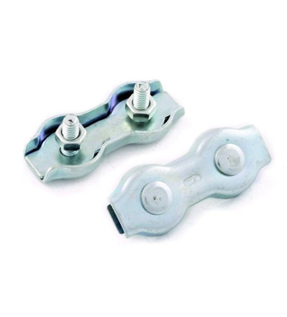 Zacisk linowy siodełkowy podwójny 2mm