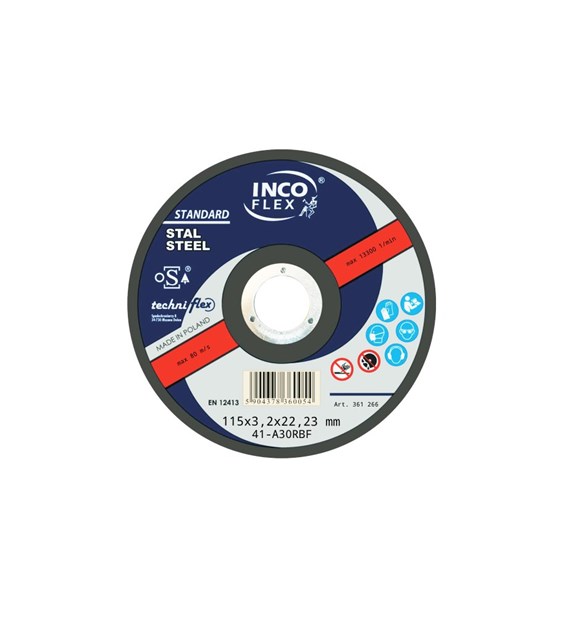 Tarcza INCO metal płaska 115x3,2mm