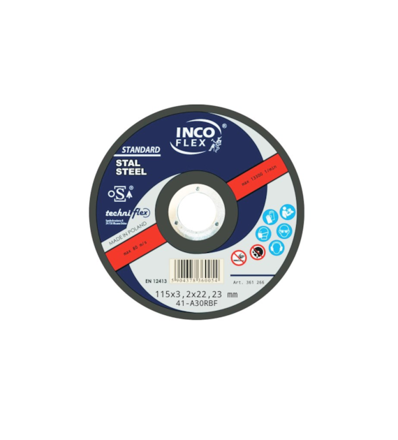 Tarcza INCO metal płaska 115x3,2mm