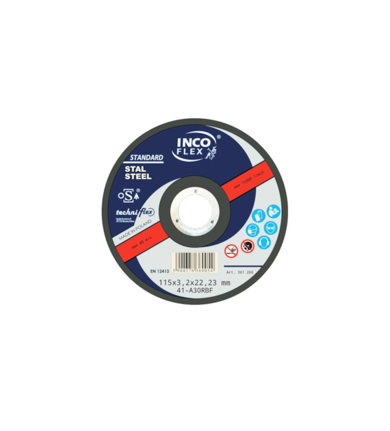 Tarcza INCO metal odgięta 115x3,2mm /3M/
